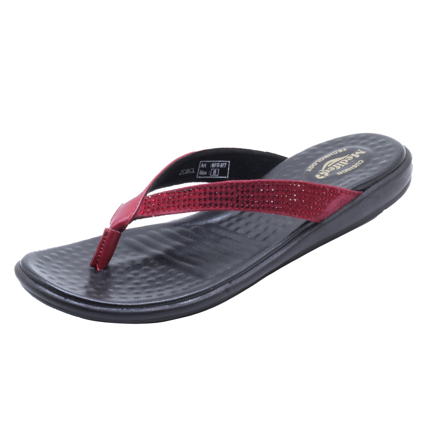 Medifeet Womens Casual Ortho and Diabetic Care Slipper with Mild Flatfoot Arch support MFR 977