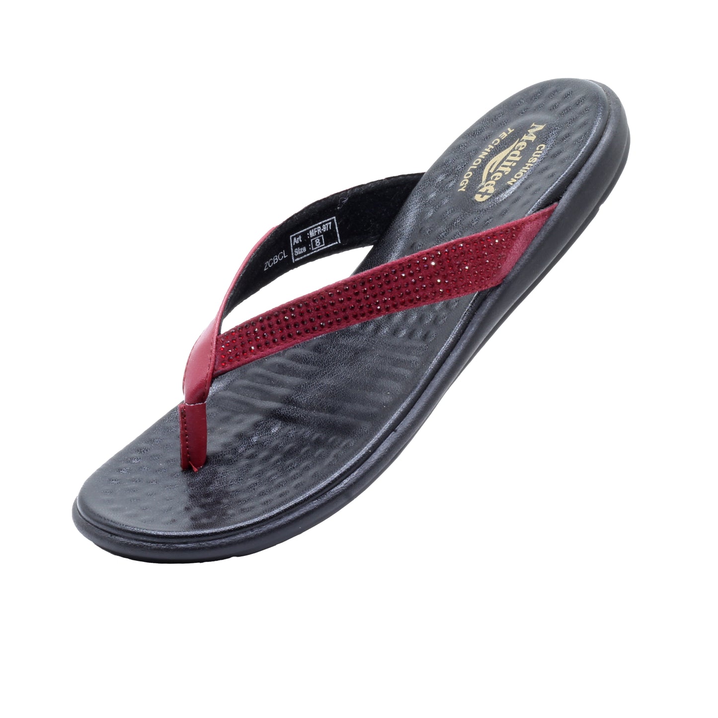 Medifeet Womens Casual Ortho and Diabetic Care Slipper with Mild Flatfoot Arch support MFR 977