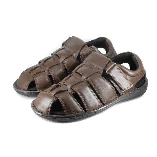 Alright Mens Premium Leather Full Closed  Soft MCP Slipper AML 03