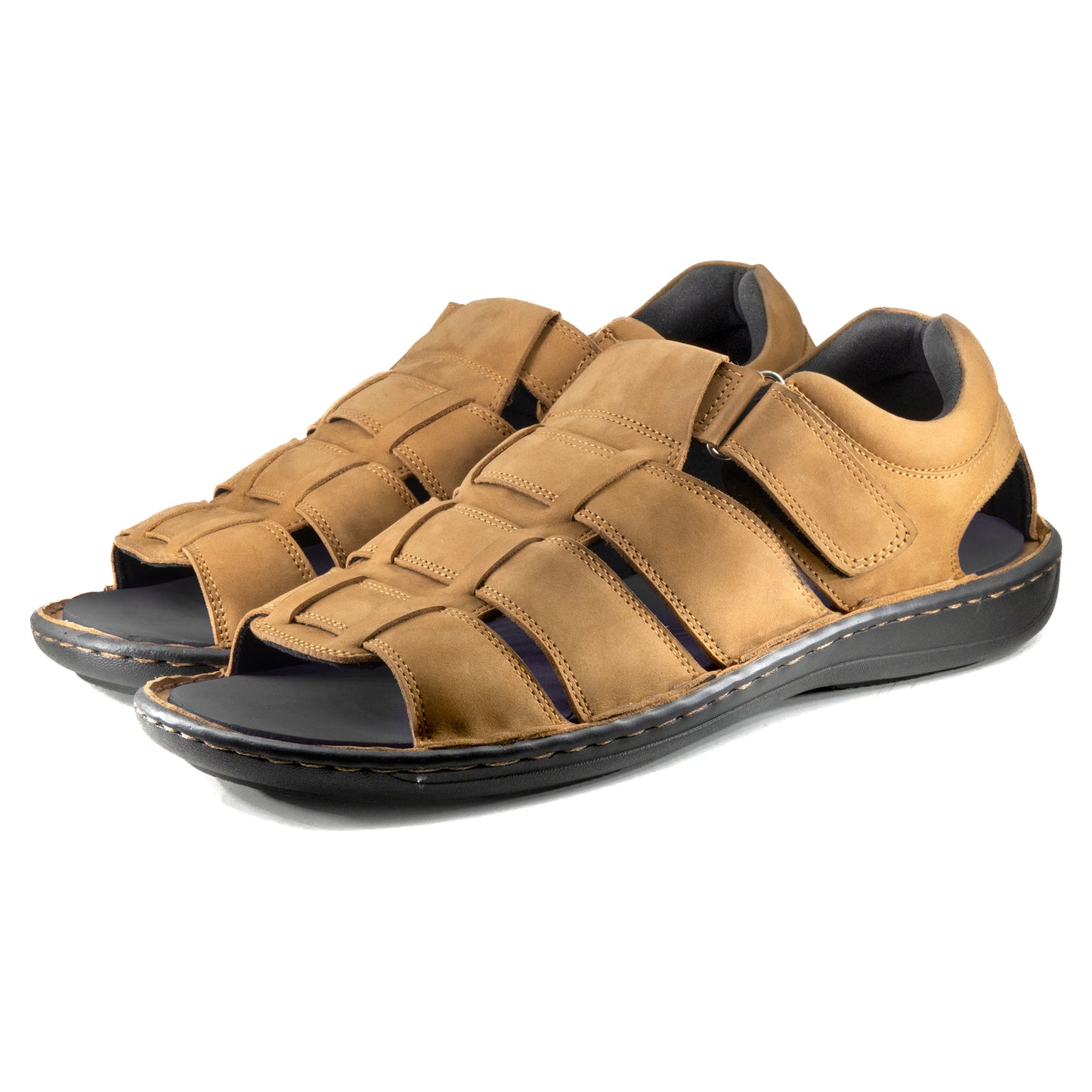 Alright Mens Premium Leather Full Closed Soft MCP Slipper AML 04