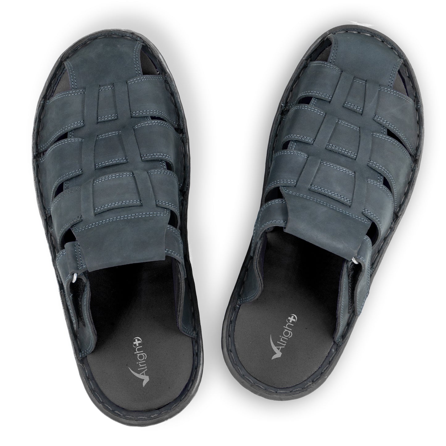 Alright Mens Premium Leather Front Closed Soft MCP Slipper AML 01