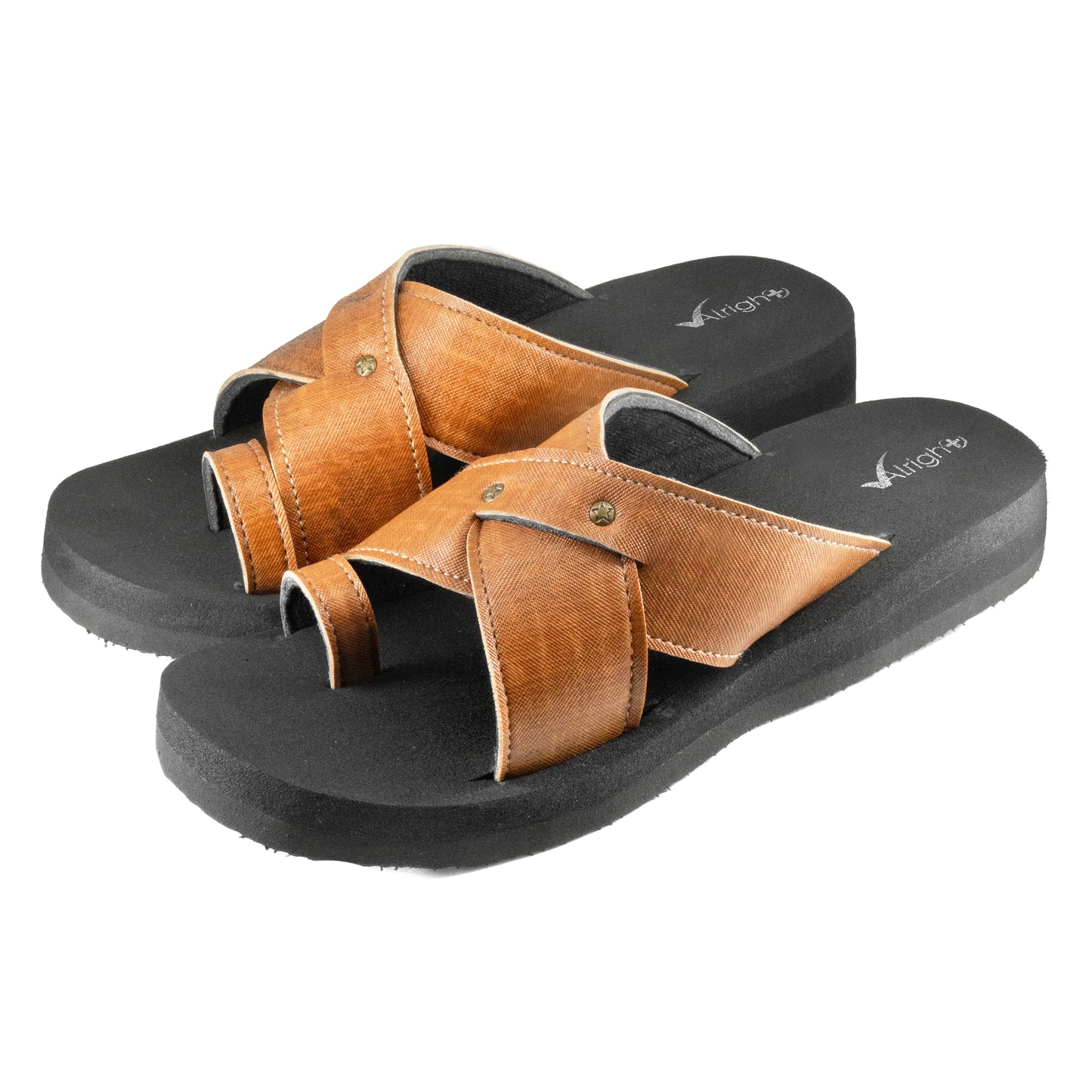 Alright Mens Premium Soft Cross Strapped MCP Slipper AG 509