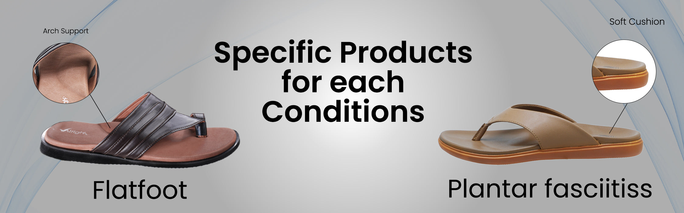 Flatfoot and Heel Pain Slippers for men and women