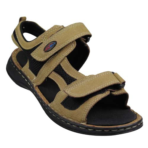 Podiafix Mens Soft Ortho and Diabetic Sandals Rockland Leather