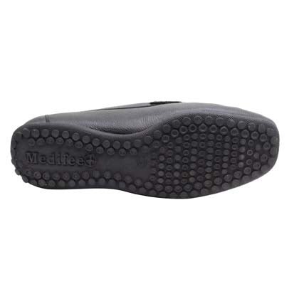 Medifeet L 01 Mens Ortho and Diabetic Friendly Leather Formal Shoe with Cushion Arch Support