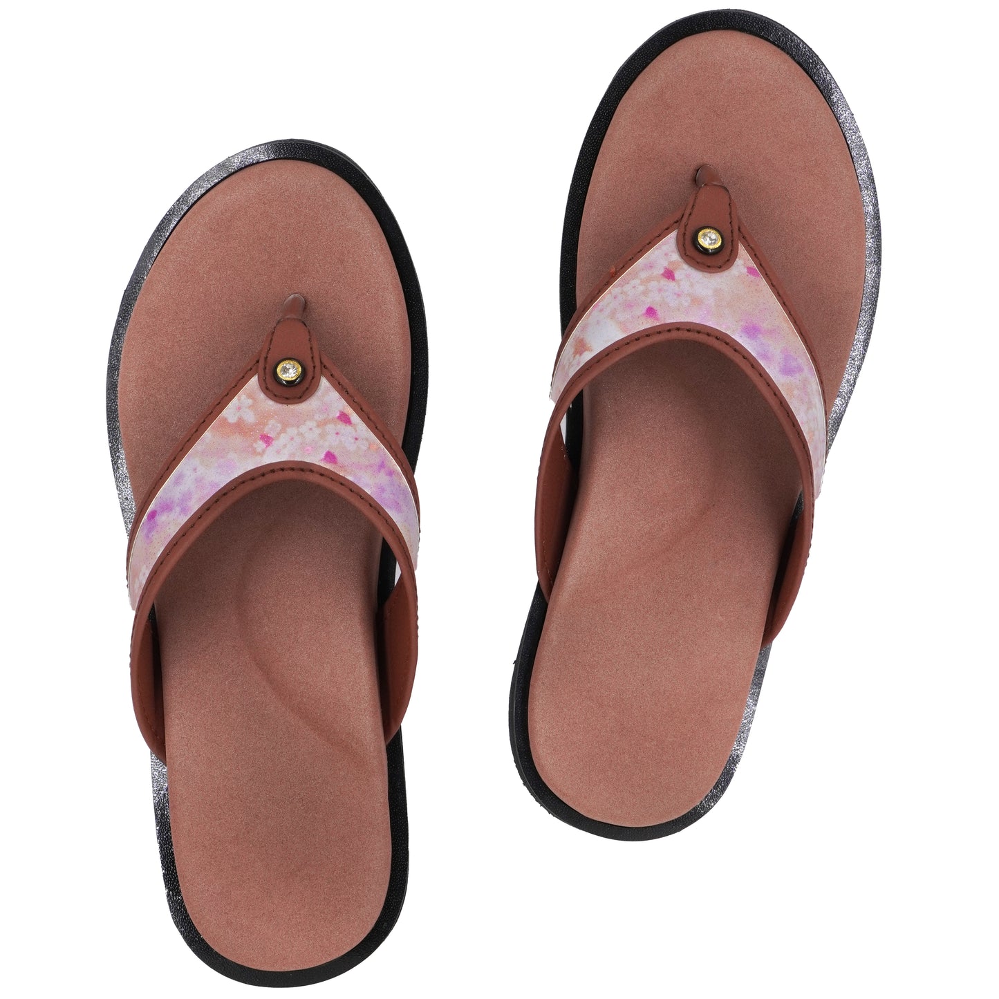 Alright Women's Fancy Arch supported Diabetic and Ortho Care Soft MCP   Slipper AW 319