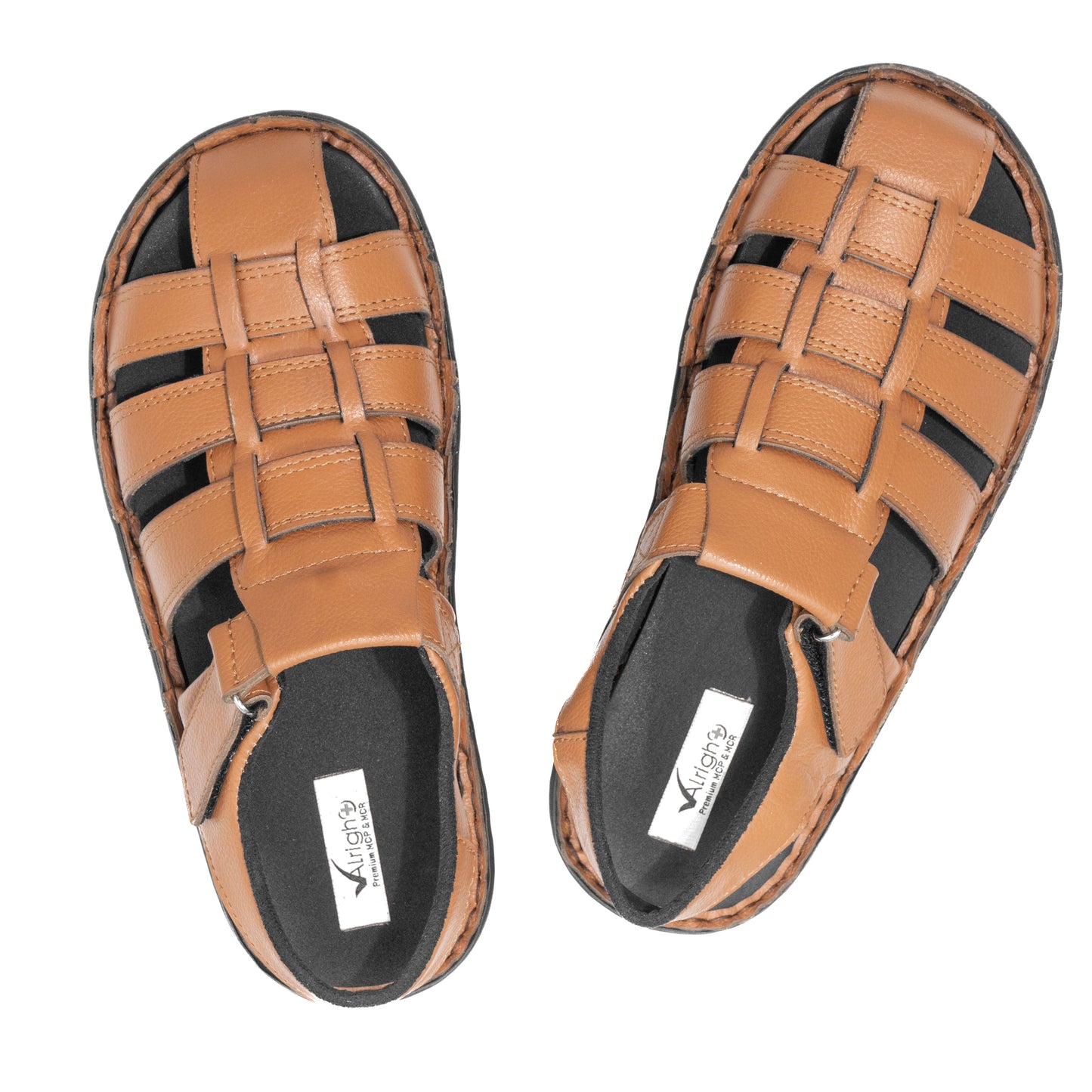 Alright Mens Premium Leather Full  Soft MCP Slipper Ace