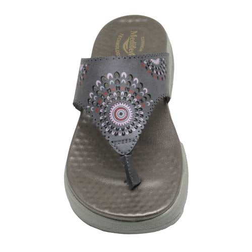 Medifeet Womens Trendy Ortho Care Slipper with Arch Support MFR 1309