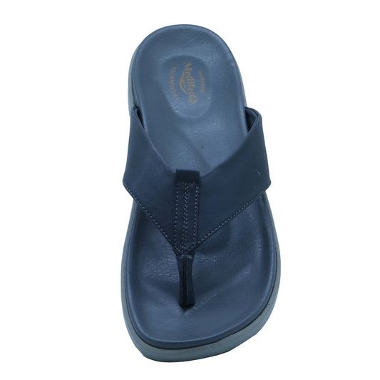 Medifeet Mens Casual Diabetic and Ortho Care Slipper with Arch support MFR 1577