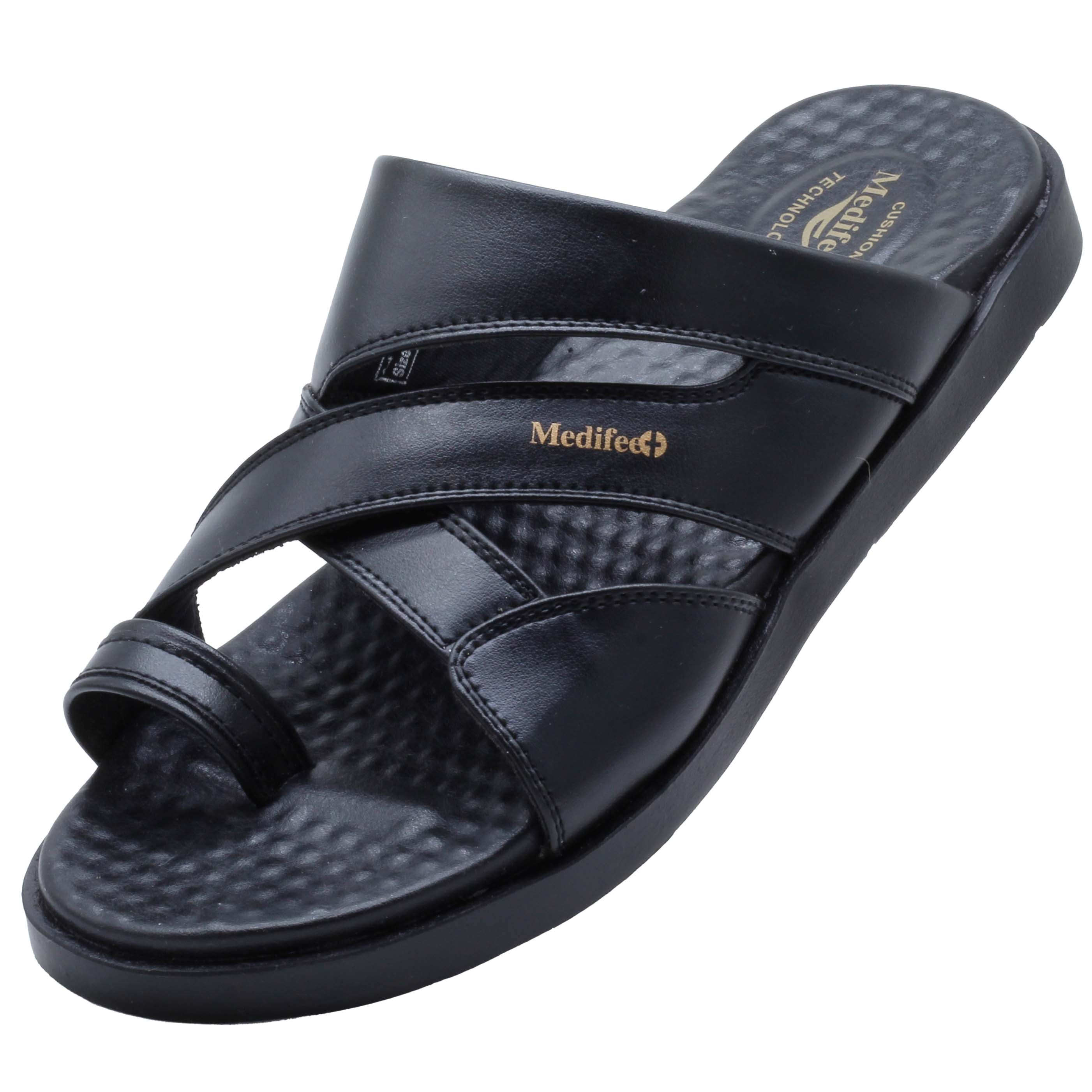 Buy Medlife Orthopedic & Diabetic Care Footwear/Slipper/Chappal for Men  with Extra Cushioning (Black, numeric_11) at Amazon.in