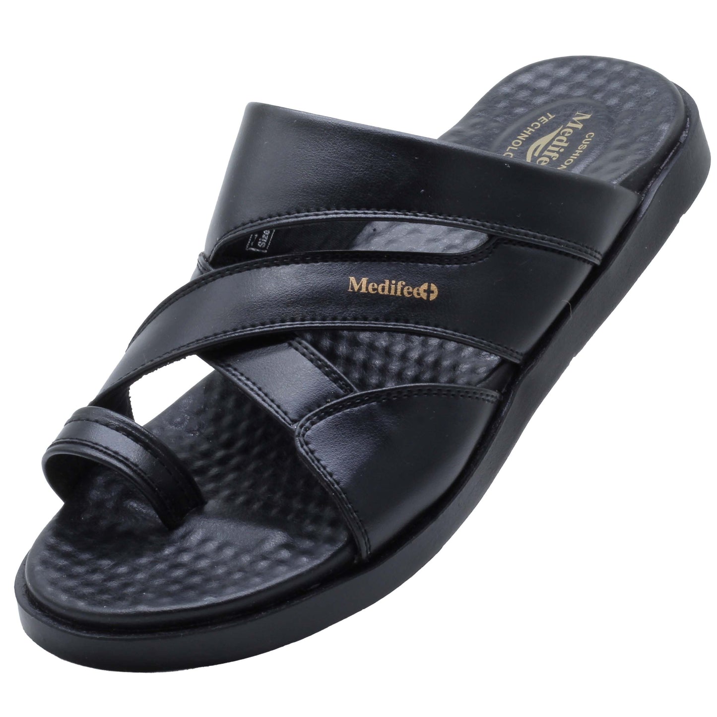 Medifeet Mens Casual Diabetic Soft Slipper ML 62 with Toe Ring