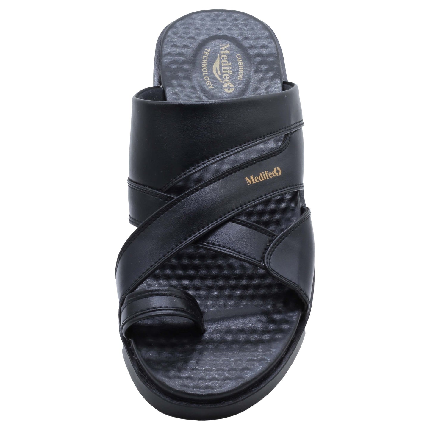 Medifeet Mens Casual Diabetic Soft Slipper ML 62 with Toe Ring